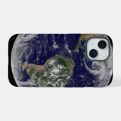 低圧システムを示す全地球。 iPhone 15ケース (裏面横)