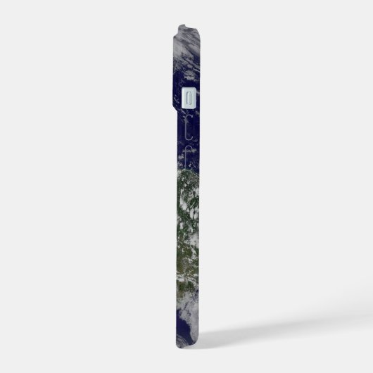 低圧システムを示す全地球。 iPhone 15ケース (左側面)