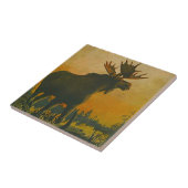 低地の沼地の泥地のろばのタイルの野性生物のアメリカヘラジカ タイル (側面)