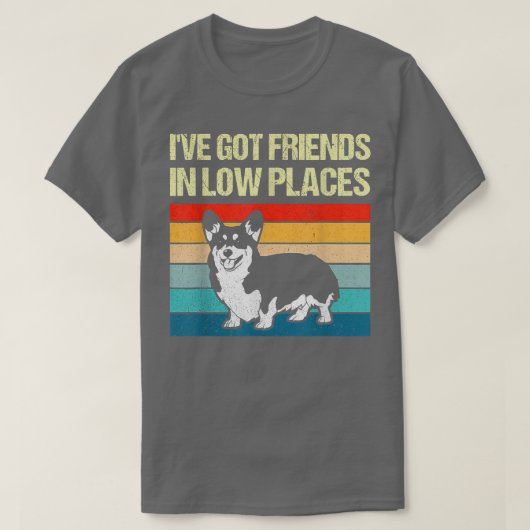 低地得で友人Corgi Welsh Dog Love Tシャツ (デザイン正面)