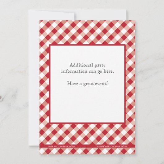 低地諸国の沸騰リハーサルの夕食のパーティの招待状 招待状 (裏面)