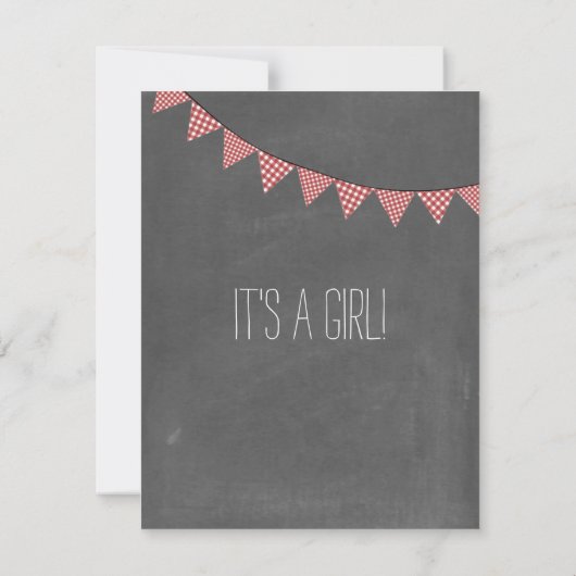 低地諸国の沸騰Coエド女の子のベビーシャワー-調停者 招待状 (裏面)