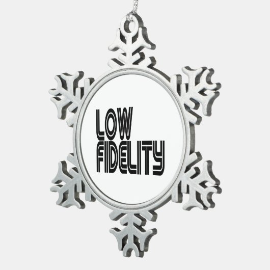 低忠実度 スノーフレークピューターオーナメント (右)