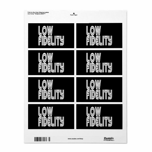 低忠実度 ラベル (フルシート)