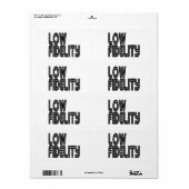 低忠実度 ラベル (フルシート)