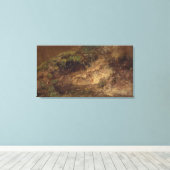 低成長、c.1821(ボード上の紙上の油) キャンバスプリント (インサイチュ (ウッドフロア))