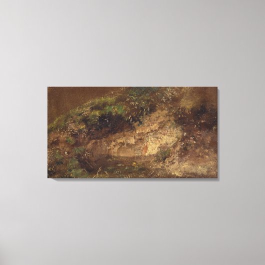 低成長、c.1821(ボード上の紙上の油) キャンバスプリント (正面)