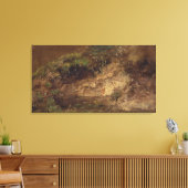 低成長、c.1821(ボード上の紙上の油) キャンバスプリント (インサイチュ (リビング))