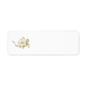 低木のバラ（青）差出人住所ラベル ラベル (正面)