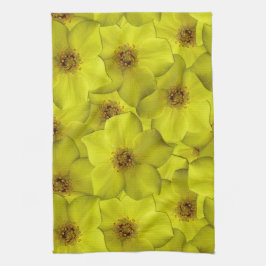 低木状のシニーフォイルのシームレスパターン キッチンタオル