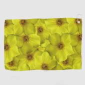 低木状のシニーフォイルのシームレスパターン ゴルフタオル (横)