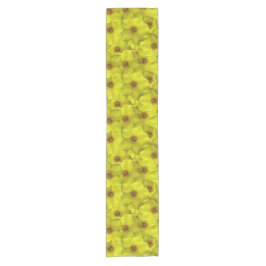 低木状のシニーフォイルのシームレスパターン ショートテーブルランナー