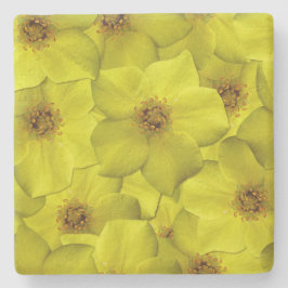 低木状のシニーフォイルのシームレスパターン ストーンコースター