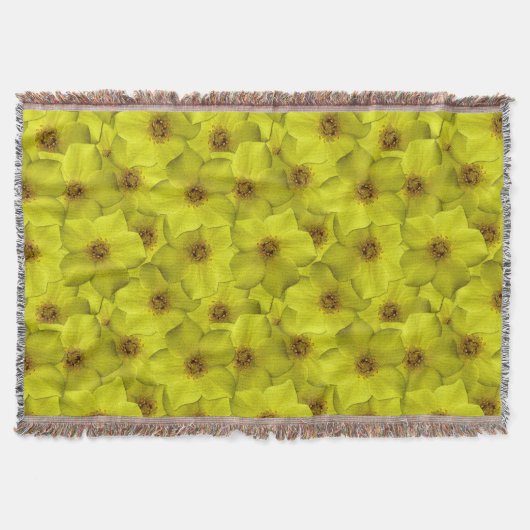 低木状のシニーフォイルのシームレスパターン スローブランケット (正面)