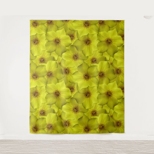 低木状のシニーフォイルのシームレスパターン タペストリー (正面)