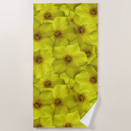 低木状のシニーフォイルのシームレスパターン ビーチタオル