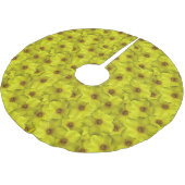 低木状のシニーフォイルのシームレスパターン ブラッシュドポリエステルツリースカート (アングル)