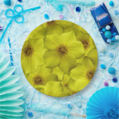 低木状のシニーフォイルのシームレスパターン ペーパープレート (パーティー)