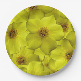 低木状のシニーフォイルのシームレスパターン ペーパープレート