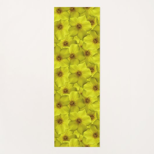 低木状のシニーフォイルのシームレスパターン ヨガマット (正面)