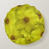 低木状のシニーフォイルのシームレスパターン ラウンドクッション (裏面)