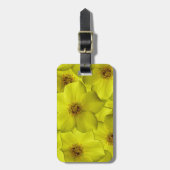 低木状のシンケフォイルのシームレスパターン ラゲッジタグ (正面縦)