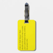 低木状のシンケフォイルのシームレスパターン ラゲッジタグ (裏面縦)