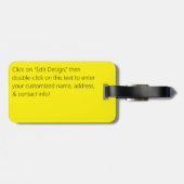 低木状のシンケフォイルのシームレスパターン ラゲッジタグ (裏面横)