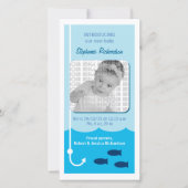 低潮時魚釣りベビー発表 案内状 (正面)