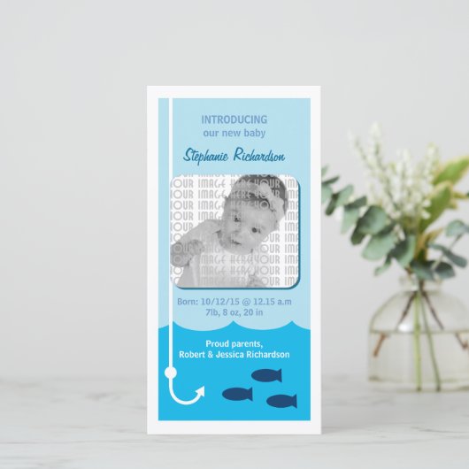 低潮時魚釣りベビー発表 案内状 (スタンド正面)