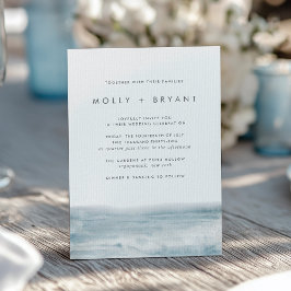 低潮沿岸の水の色結婚の 招待状