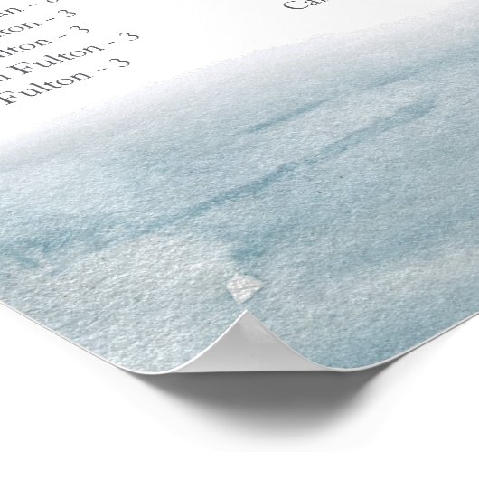 低潮沿岸水彩海シーティングチャート ポスター (角)