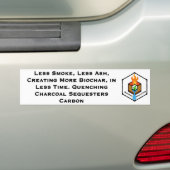 低灰シークエスターズカーボン バンパーステッカー (車上)