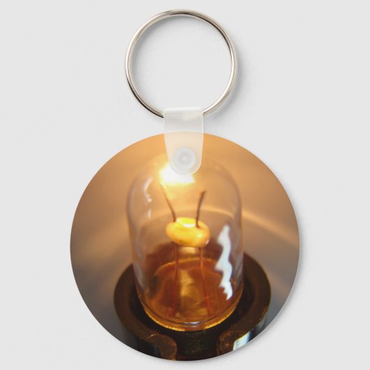 低白熱［赤熱］光を放つ電圧電球 キーホルダー (正面)