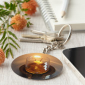 低白熱［赤熱］光を放つ電圧電球 キーホルダー (側面)