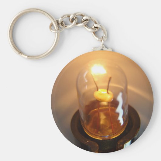 低白熱［赤熱］光を放つ電圧電球 キーホルダー (正面)