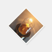 低白熱［赤熱］光を放つ電圧電球 スタンダードカクテルナプキン (角)