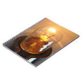 低白熱［赤熱］光を放つ電圧電球 ノートブック (左側)