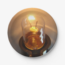 低白熱［赤熱］光を放つ電圧電球 ペーパープレート