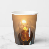 低白熱［赤熱］光を放つ電圧電球 紙コップ (裏面)