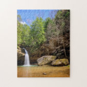 低級滝ズアットホーキングヒルズの老人洞窟 ジグソーパズル (縦)