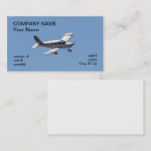 低翼の軽飛行機 名刺 (正面/裏面)