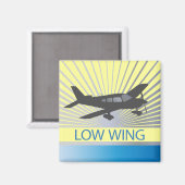 低翼航空機 マグネット (正面/裏面)