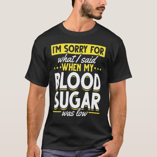 低血糖だった 糖尿病啓発 Tシャツ (正面)