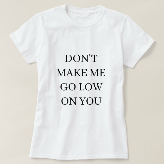 低血糖にしないで Tシャツ (デザイン正面)