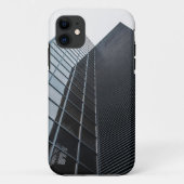 低角度の黒い携帯電話の建物ケース Case-Mate iPhoneケース (裏面)