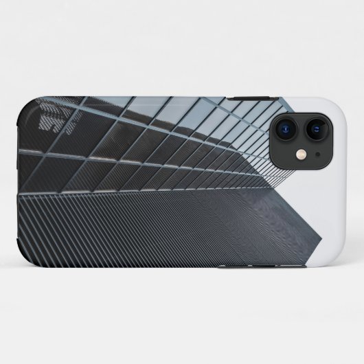 低角度の黒い携帯電話の建物ケース Case-Mate iPhoneケース (裏面(横))