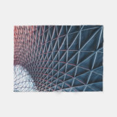 低角度写真の建物構造 フリースブランケット (正面(横))