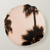 低角度撮影ヤシ植物 ラウンドクッション (裏面)