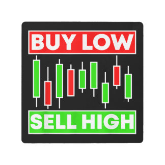 低買売高キャンドルスティック メタルプリント